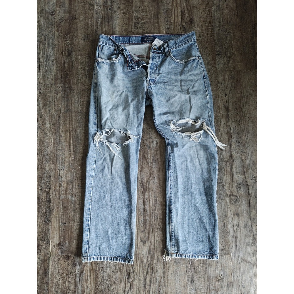 Levi's Signature Men's Vintage Low Straight Distressed Jeans W32 L30 Y2K